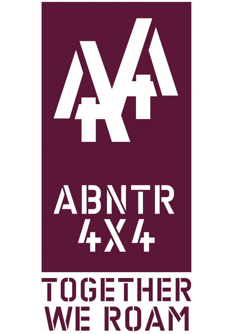 2 Stück große "ABNTR4X4" Aufkleber für Fahrzeugtüren "bordeaux"
